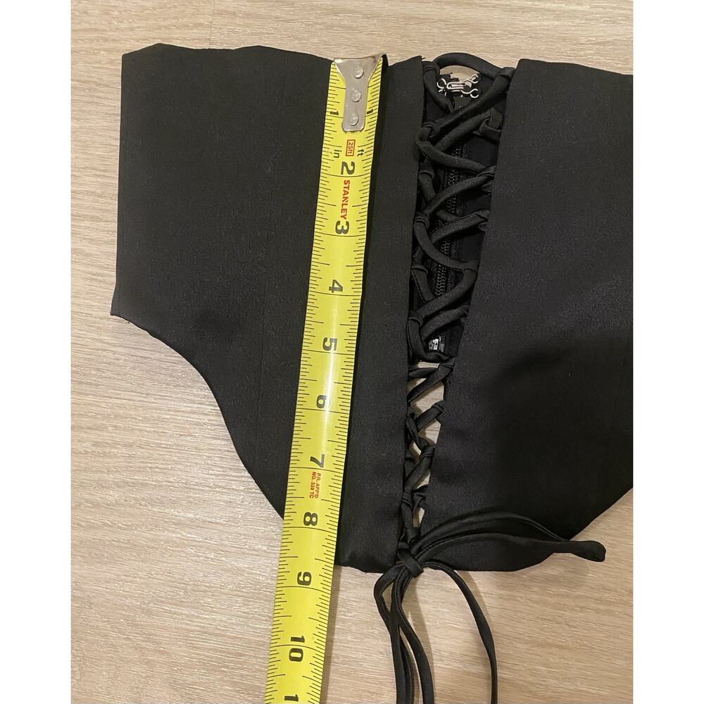 House Of CB Lace Up Corset Crop Top S Black GNO Vegas Date Night Sexy - Picture 8 of 8
